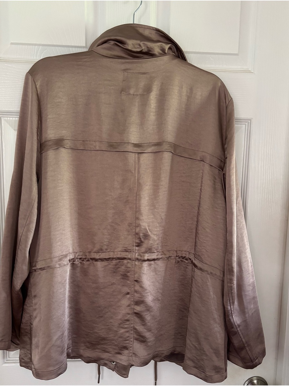 Avec Les Filles Satin Utility Jacket - Taupe - Picture 2 of 3
